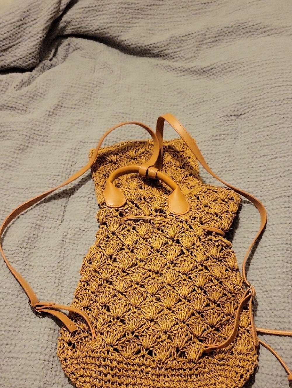 Baginning Woven Drawstring Backpack - Picture 3 of 4